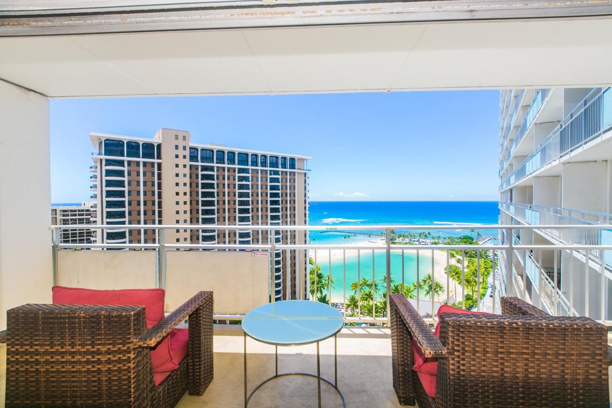 Ilikai Tower One Bedroom Lagoon View Waikiki Condos With Lanai & Free Wifi 檀香山 客房 照片